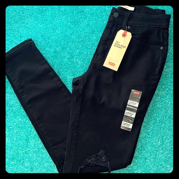 Levi high rise skinny jeans NWT size 27 - Picture 2 of 7